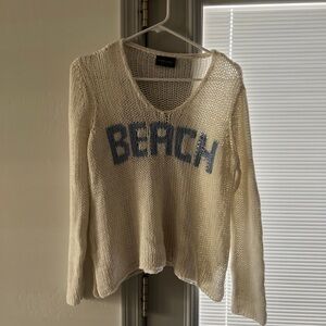 Wooden Ships Paola Buendia Beach V Neck  Pullover Sweater S/M